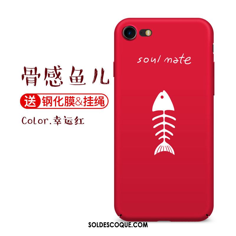 Coque iPhone 8 Marque De Tendance Téléphone Portable Créatif Net Rouge Charmant Pas Cher