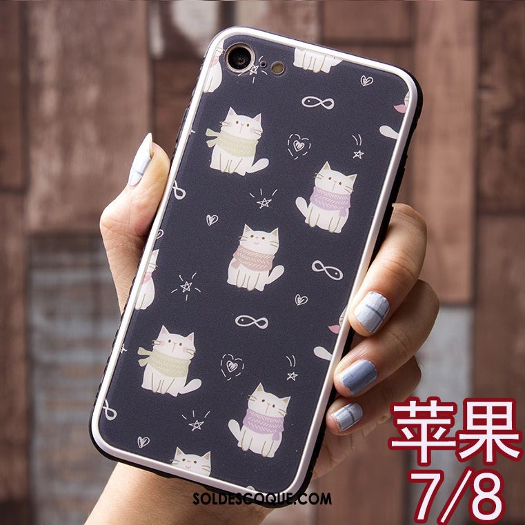 Coque iPhone 8 Mignonne Verre Trempé Nouveau Ornements Suspendus Incassable Pas Cher