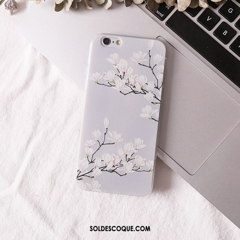 Coque iPhone 8 Ornements Suspendus Rose Étui Fluide Doux Gaufrage En Vente