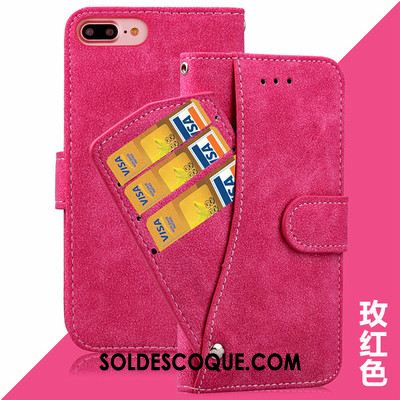 Coque iPhone 8 Plus Carte Téléphone Portable Bleu Protection Étui En Cuir Housse En Ligne