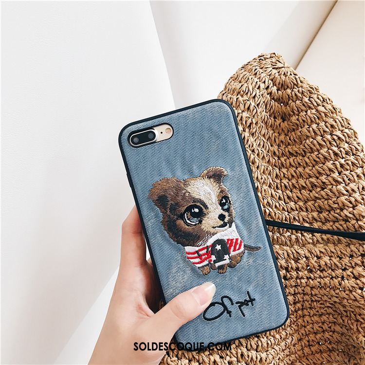 Coque iPhone 8 Plus Chiens Marque De Tendance Dessin Animé Silicone Protection En Ligne