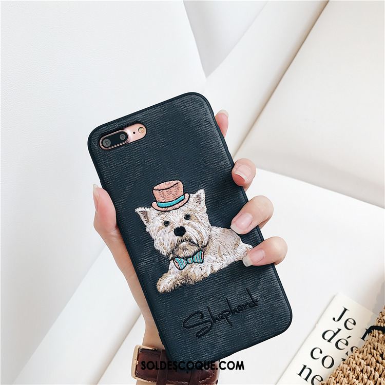 Coque iPhone 8 Plus Chiens Marque De Tendance Dessin Animé Silicone Protection En Ligne