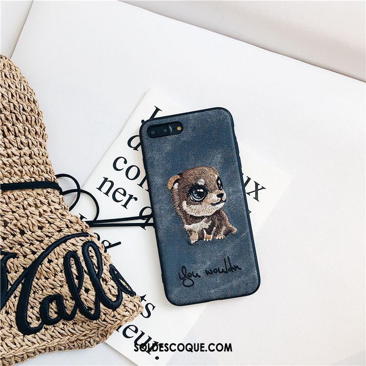 Coque iPhone 8 Plus Chiens Marque De Tendance Dessin Animé Silicone Protection En Ligne