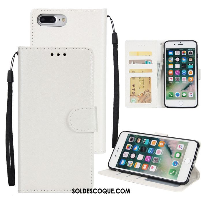 Coque iPhone 8 Plus Clamshell Étui En Cuir Protection Tendance Nouveau En Ligne