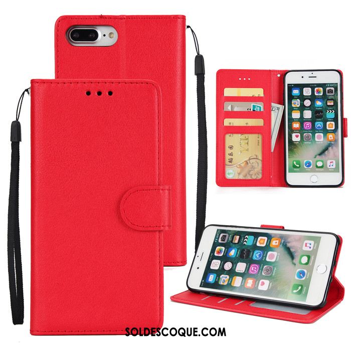 Coque iPhone 8 Plus Clamshell Étui En Cuir Protection Tendance Nouveau En Ligne