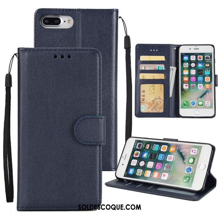 Coque iPhone 8 Plus Clamshell Étui En Cuir Protection Tendance Nouveau En Ligne