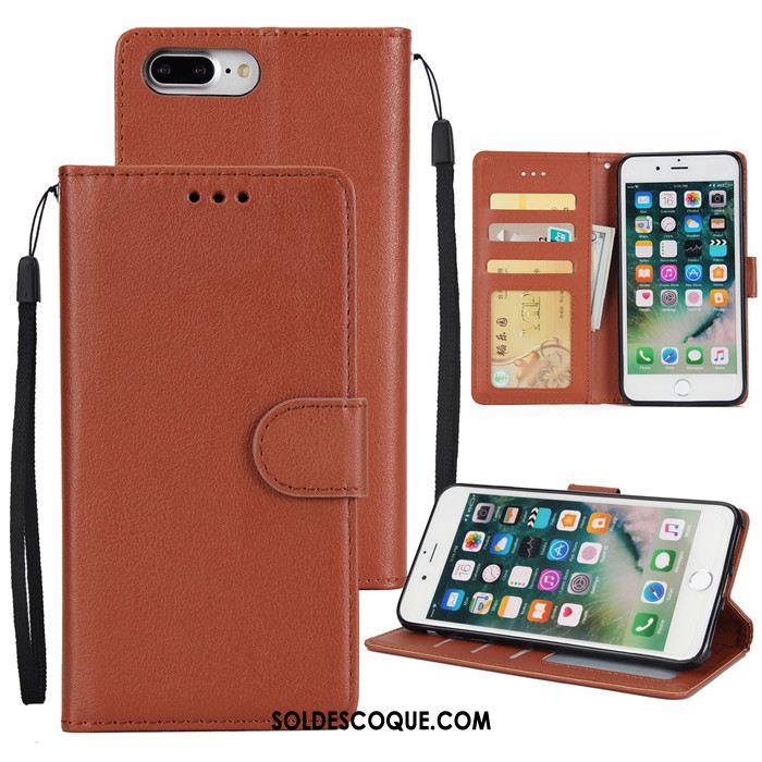 Coque iPhone 8 Plus Clamshell Étui En Cuir Protection Tendance Nouveau En Ligne