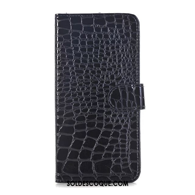 Coque iPhone 8 Plus Crocodile Modèle Support Téléphone Portable Protection Noir Pas Cher