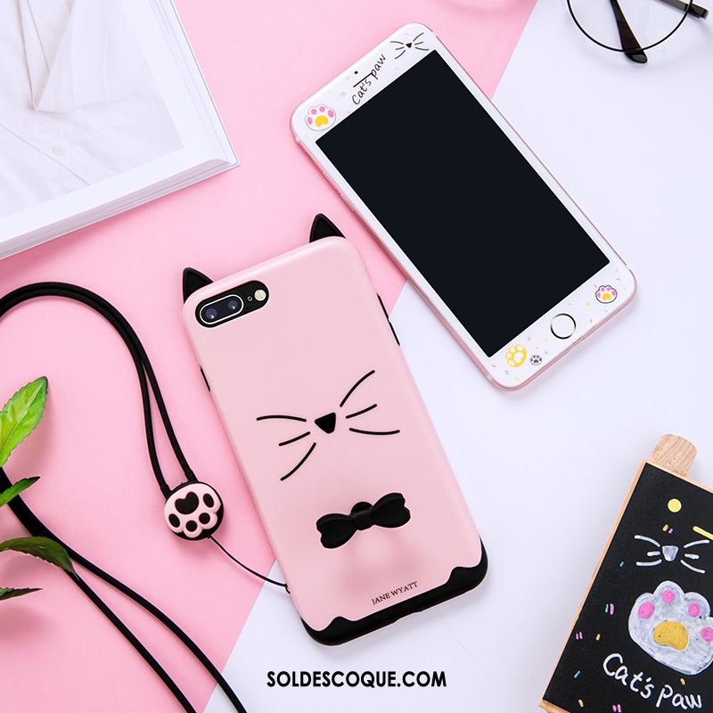 Coque iPhone 8 Plus Incassable Téléphone Portable Rose Ornements Suspendus Silicone En Vente