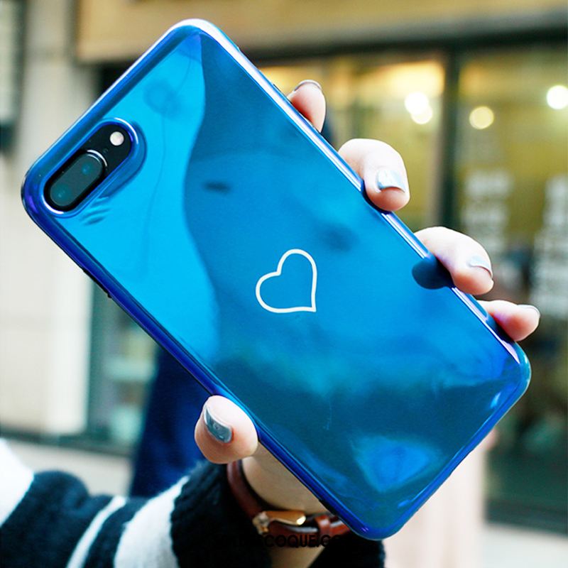 Coque iPhone 8 Plus Personnalité Tout Compris Bleu Marque De Tendance Silicone Housse En Ligne