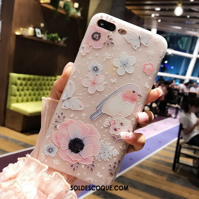 Coque iPhone 8 Plus Protection Fluide Doux Rose Très Mince Étui En Ligne