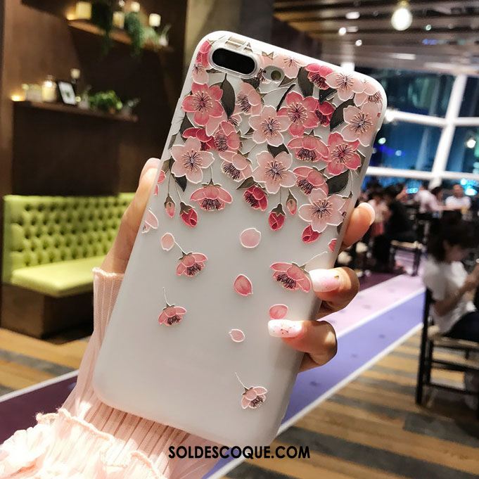 Coque iPhone 8 Plus Protection Fluide Doux Rose Très Mince Étui En Ligne
