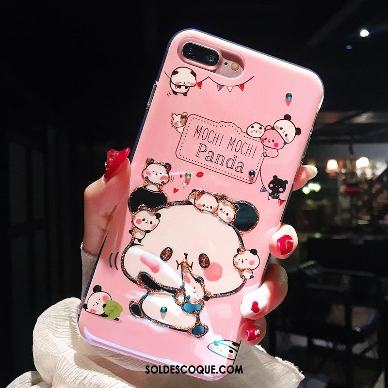 Coque iPhone 8 Plus Rose Incassable Téléphone Portable Dessin Animé Fluide Doux France