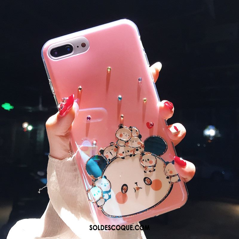 Coque iPhone 8 Plus Rose Incassable Téléphone Portable Dessin Animé Fluide Doux France