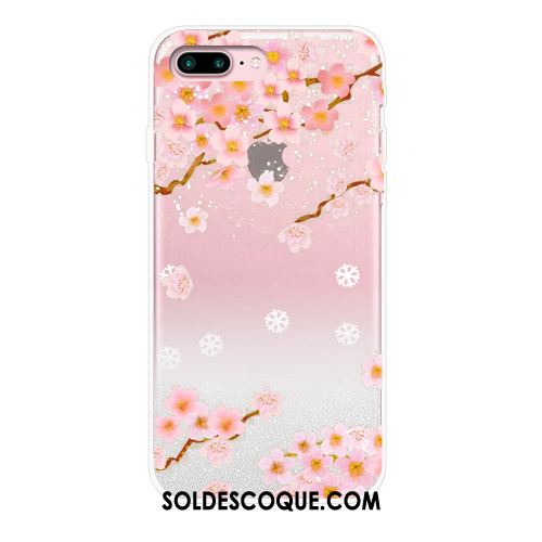 Coque iPhone 8 Plus Rose Nouveau Créatif Quicksand Personnalité Housse France