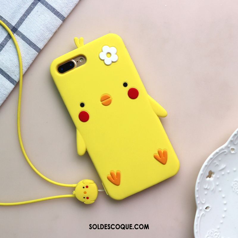 Coque iPhone 8 Plus Rouge Tout Compris Créatif Fluide Doux Dessin Animé En Ligne