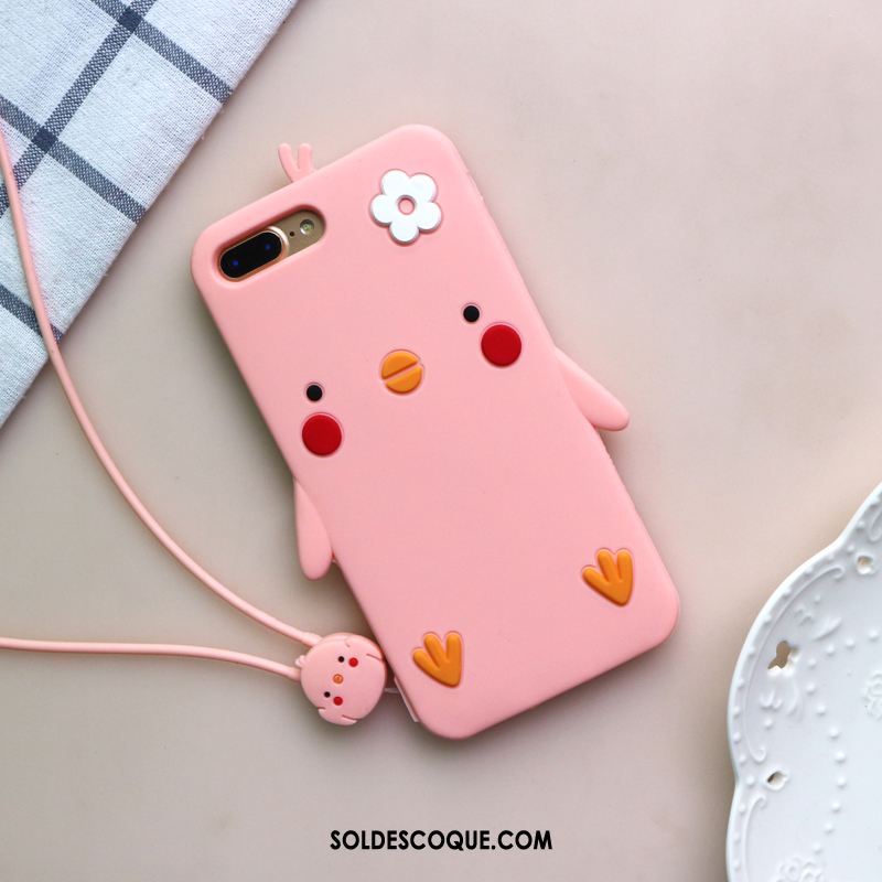 Coque iPhone 8 Plus Rouge Tout Compris Créatif Fluide Doux Dessin Animé En Ligne