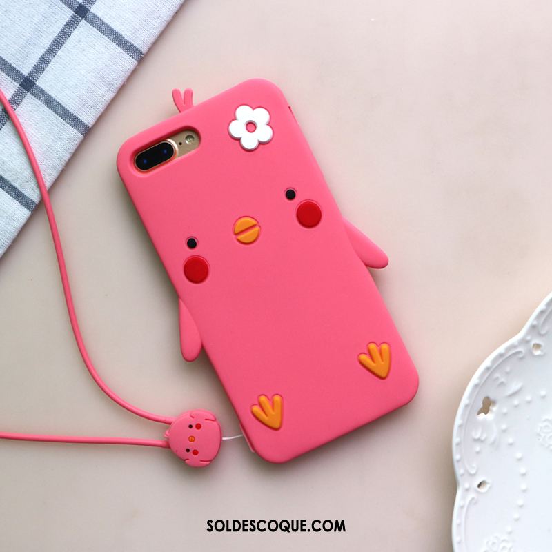 Coque iPhone 8 Plus Rouge Tout Compris Créatif Fluide Doux Dessin Animé En Ligne