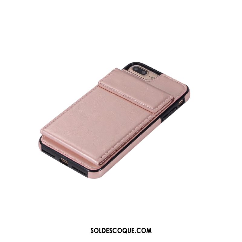 Coque iPhone 8 Plus Tendance Étui Incassable Étui En Cuir Portefeuille Housse Soldes