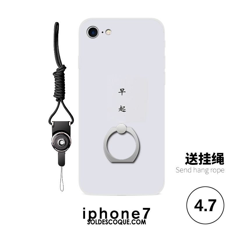 Coque iPhone 8 Simple Téléphone Portable Noir Incassable Ornements Suspendus Pas Cher