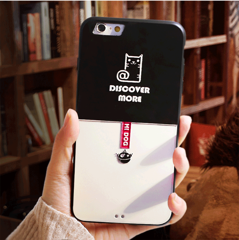 Coque iPhone 8 Tout Compris Chat Personnalité Amoureux Fluide Doux Pas Cher