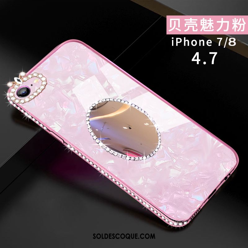 Coque iPhone 8 Tout Compris Créatif Rose Nouveau Verre France