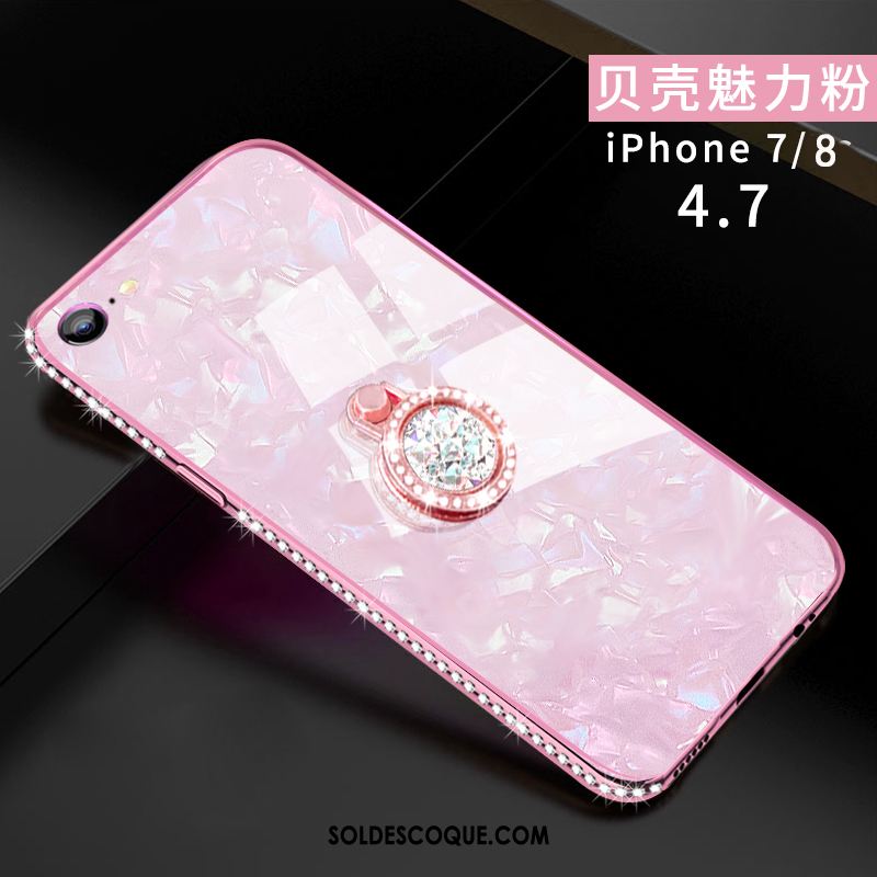 Coque iPhone 8 Tout Compris Créatif Rose Nouveau Verre France