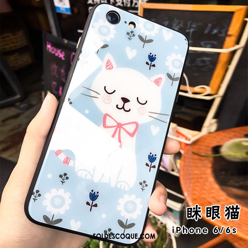 Coque iPhone 8 Téléphone Portable Marque De Tendance Dessin Animé Vert Chat France