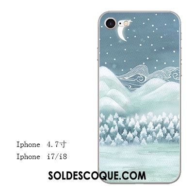 Coque iPhone 8 Vert Gaufrage Amoureux Art Incassable Soldes