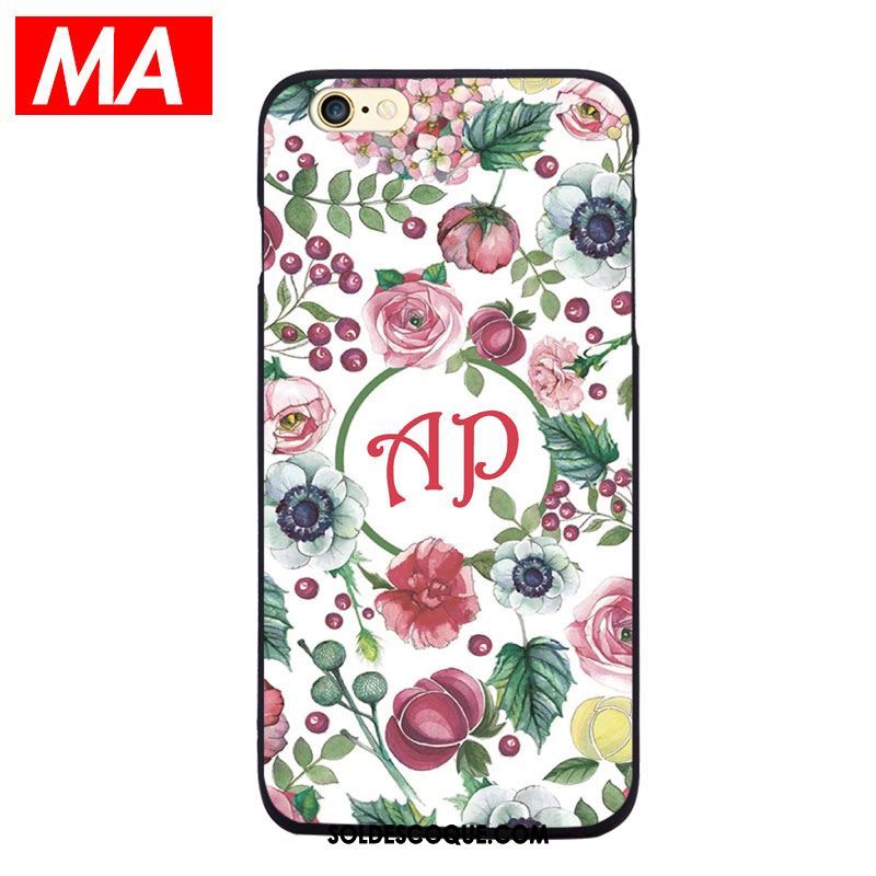 Coque iPhone Se 2020 Fluide Doux Noir Personnalité Tendance Étui Soldes