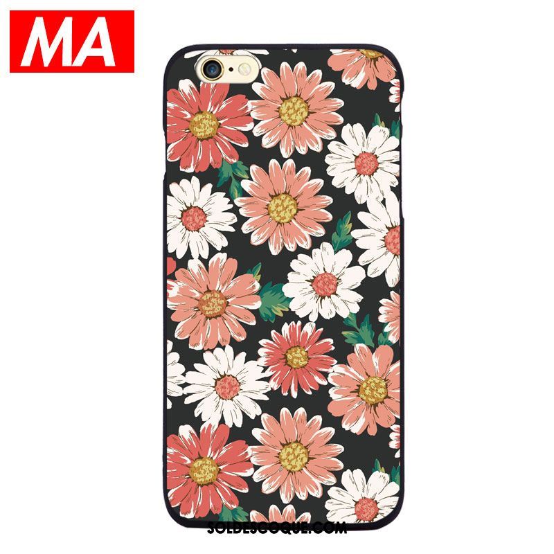 Coque iPhone Se 2020 Fluide Doux Noir Personnalité Tendance Étui Soldes