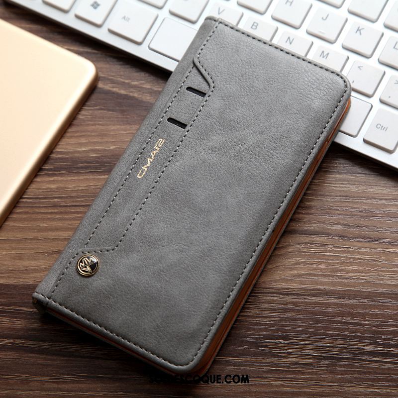 Coque iPhone Se 2020 Nouveau Business Noir Étui En Cuir Cuir Véritable France