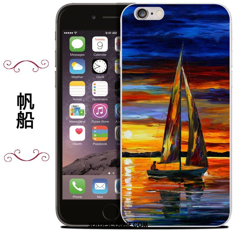 Coque iPhone Se 2020 Téléphone Portable Sac Silicone Protection Peinture À L'huile En Ligne