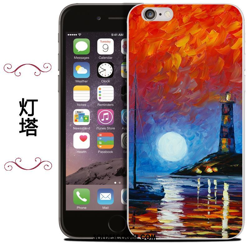 Coque iPhone Se 2020 Téléphone Portable Sac Silicone Protection Peinture À L'huile En Ligne