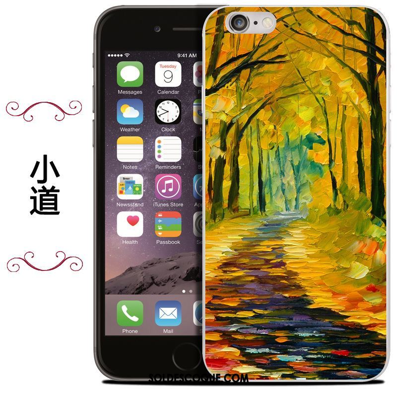 Coque iPhone Se 2020 Téléphone Portable Sac Silicone Protection Peinture À L'huile En Ligne