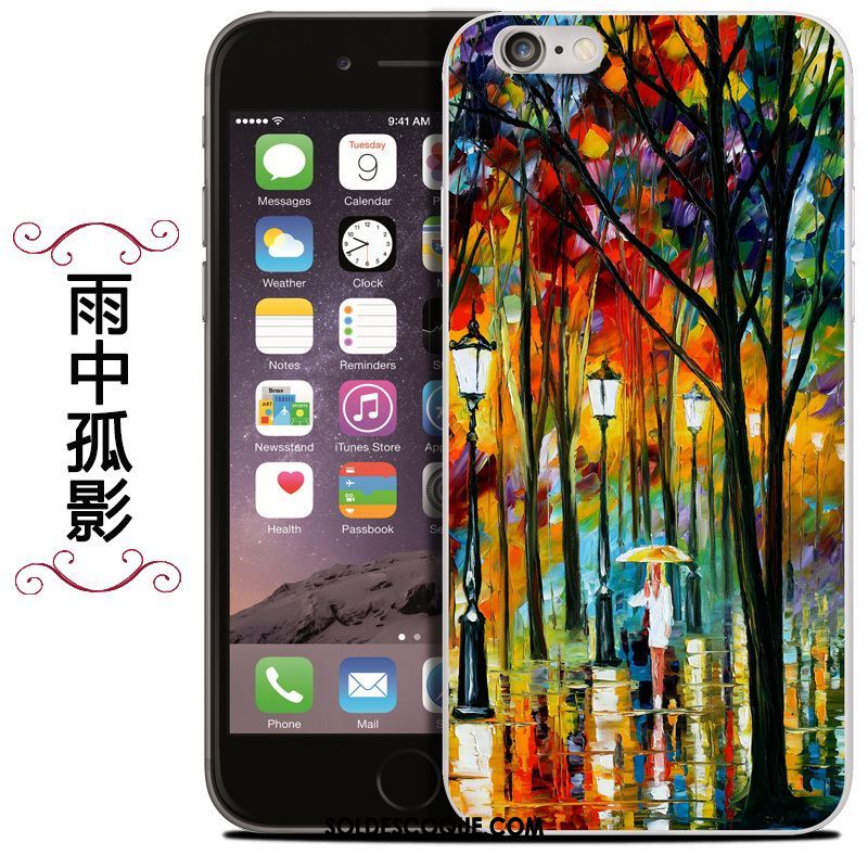 Coque iPhone Se 2020 Téléphone Portable Sac Silicone Protection Peinture À L'huile En Ligne