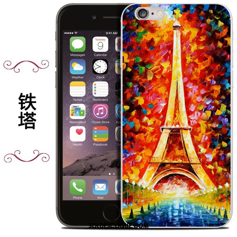 Coque iPhone Se 2020 Téléphone Portable Sac Silicone Protection Peinture À L'huile En Ligne