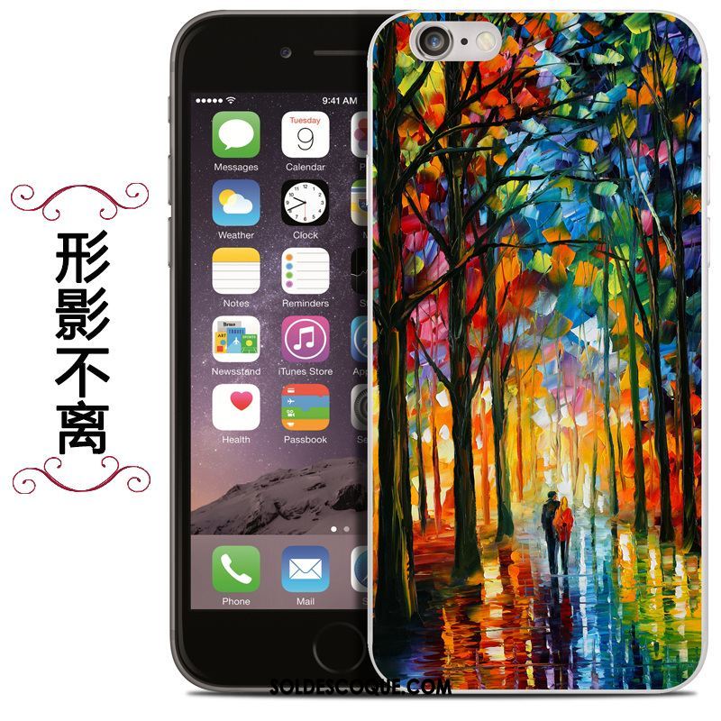 Coque iPhone Se 2020 Téléphone Portable Sac Silicone Protection Peinture À L'huile En Ligne