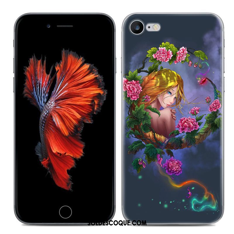 Coque iPhone Se 2020 Étui Constellation Téléphone Portable Fluide Doux Peinture Housse En Vente