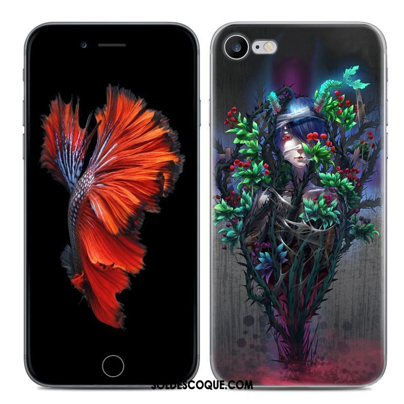 Coque iPhone Se 2020 Étui Constellation Téléphone Portable Fluide Doux Peinture Housse En Vente