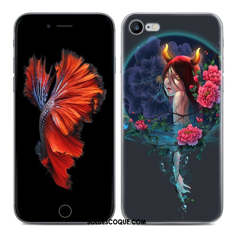 Coque iPhone Se 2020 Étui Constellation Téléphone Portable Fluide Doux Peinture Housse En Vente