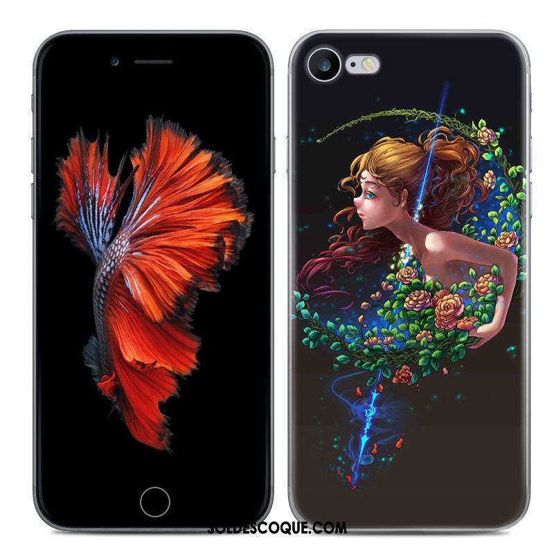 Coque iPhone Se 2020 Étui Constellation Téléphone Portable Fluide Doux Peinture Housse En Vente