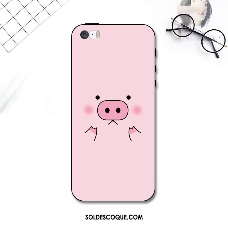 Coque iPhone Se Créatif Fluide Doux Silicone Tendance Gaufrage En Vente