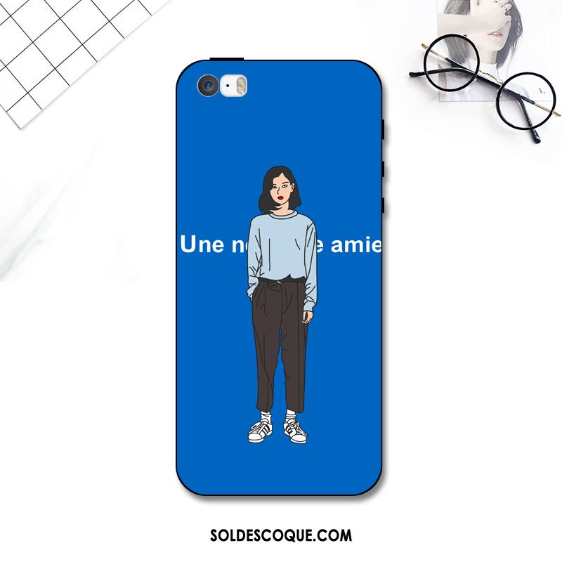 Coque iPhone Se Créatif Fluide Doux Silicone Tendance Gaufrage En Vente