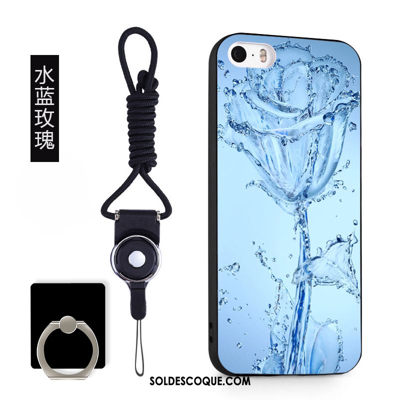 Coque iPhone Se Dessin Animé Violet Étui Protection Fluide Doux Soldes