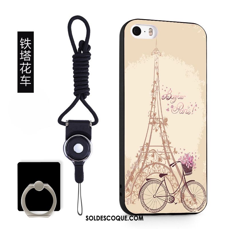 Coque iPhone Se Dessin Animé Violet Étui Protection Fluide Doux Soldes