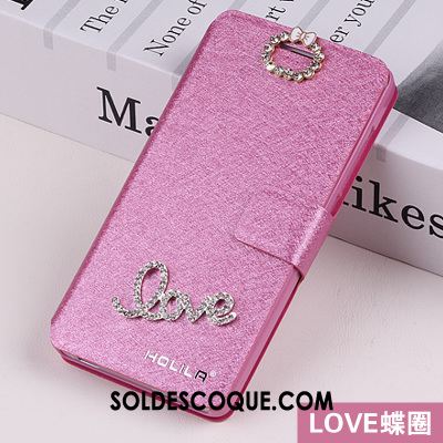 Coque iPhone Se Incassable Étui En Cuir Strass Protection Blanc Pas Cher