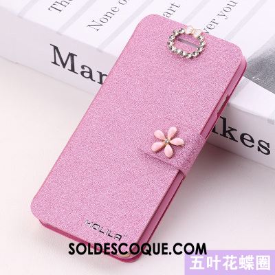 Coque iPhone Se Incassable Étui En Cuir Strass Protection Blanc Pas Cher