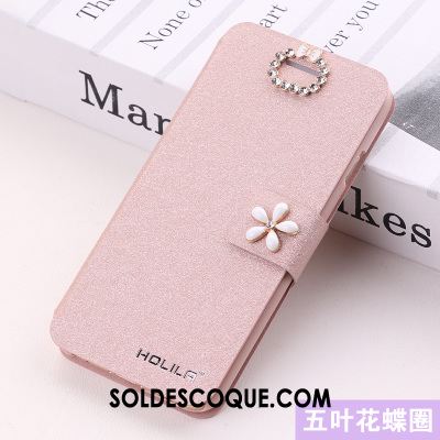 Coque iPhone Se Incassable Étui En Cuir Strass Protection Blanc Pas Cher