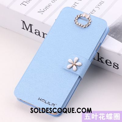 Coque iPhone Se Incassable Étui En Cuir Strass Protection Blanc Pas Cher